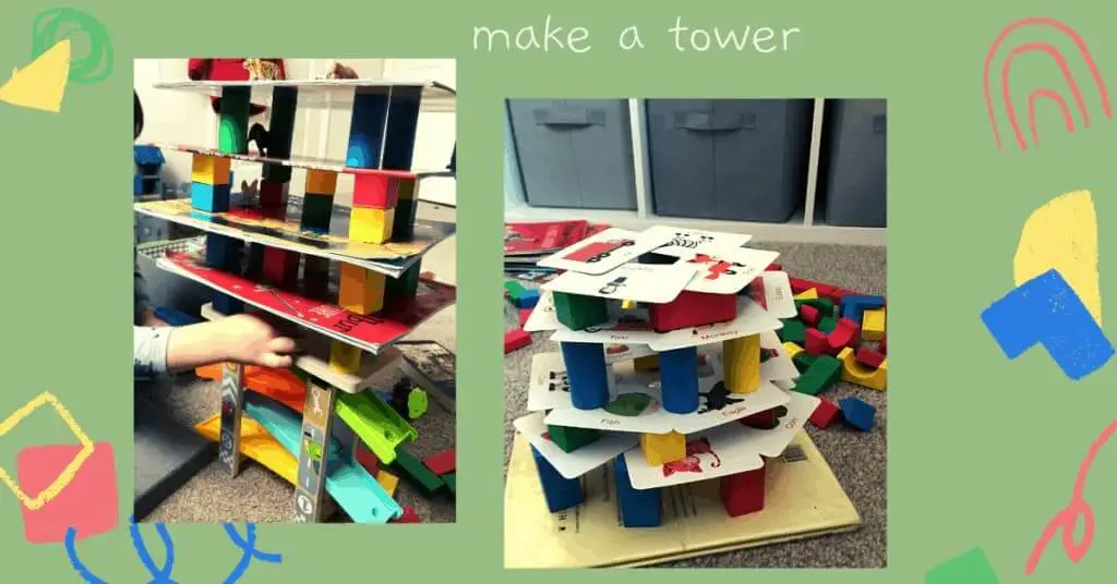 make a tower activity for 2-year-olds