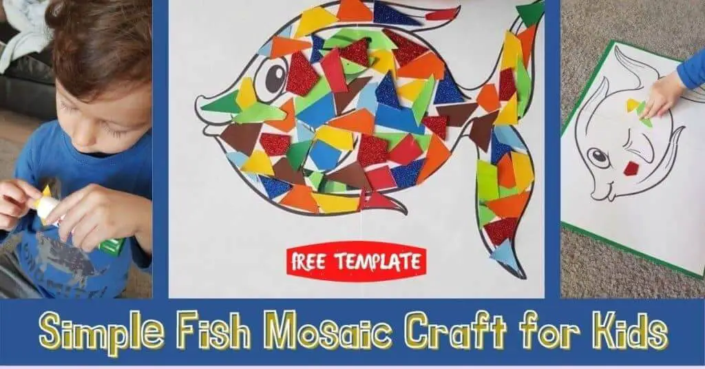 Simple Fish Mosaic Craft for Kids
