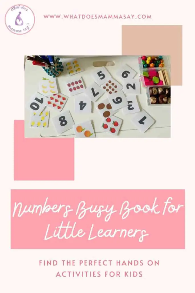 numbers busy book printables