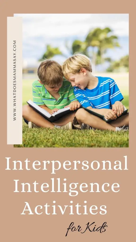 intrapersonal intelligence activities for kids pinnable image